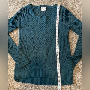Hippie Rose Slate Blue Open Knit Sweater - M